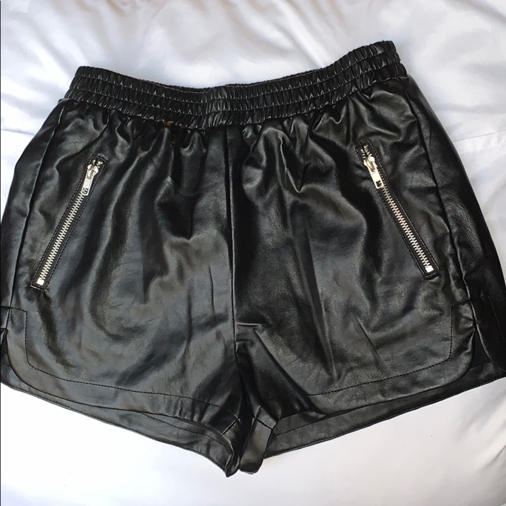 Faux Leather Shorts